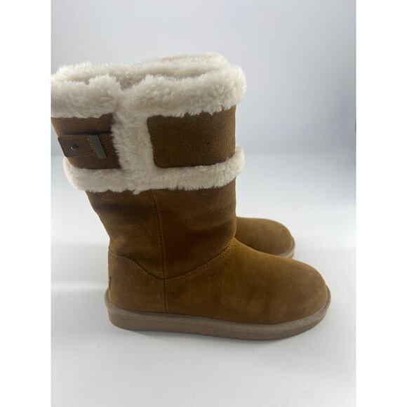 Koolaburra Ugg Winter Boots Womens Size 8 Brown Tan Suede Chestnut Tall New - Picture 2 of 11